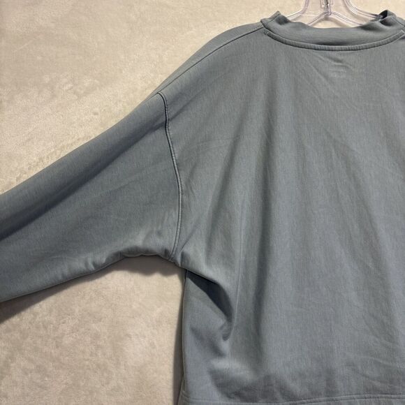 Under Armour Sweatshirt Women's Medium Blue Rival Terry Oversized Crew Pullover - Picture 8 of 14